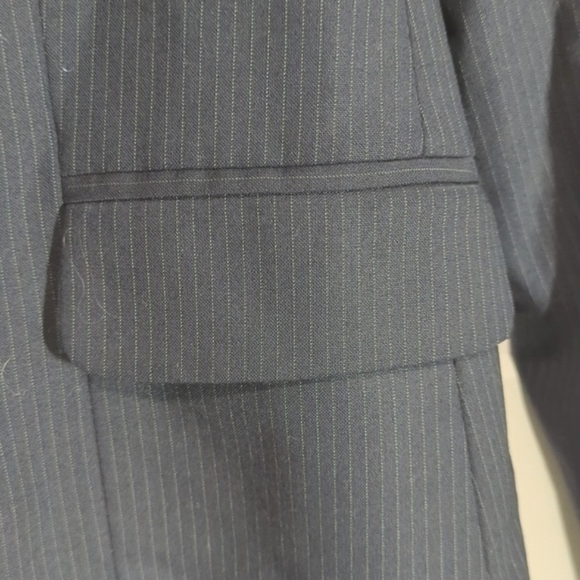 Club Monaco Black Pinstripe Blazer Fine Wool - Picture 5 of 7